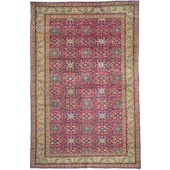 Hand-Knotted Vintage Turkish Sivas Tribal Design Handmade Rug (Size 4.9 X 7.1) Cwral-11439