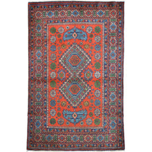 Load image into Gallery viewer, Hand-Knotted Vintage Turkish Tribal Design Handmade Wool Rug (Size 4.1 X 6.3) Cwral-11442