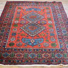 Load image into Gallery viewer, Hand-Knotted Vintage Turkish Tribal Design Handmade Wool Rug (Size 4.1 X 6.3) Cwral-11442