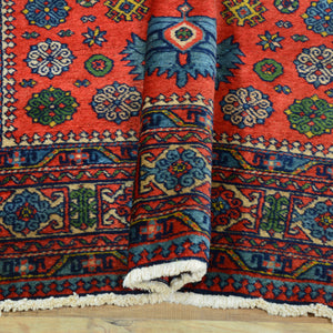 Hand-Knotted Vintage Turkish Tribal Design Handmade Wool Rug (Size 4.1 X 6.3) Cwral-11442