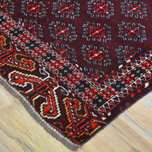 Load image into Gallery viewer, Hand-Knotted Vintage Tribal Yamoud Design Handmade Rug (Size 4.0 X 6.2) Cwral-11445