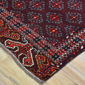 Hand-Knotted Vintage Tribal Yamoud Design Handmade Rug (Size 4.0 X 6.2) Cwral-11445