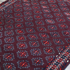 Hand-Knotted Vintage Tribal Yamoud Design Handmade Rug (Size 4.0 X 6.2) Cwral-11445