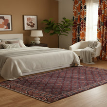 Load image into Gallery viewer, Hand-Knotted Vintage Tribal Yamoud Design Handmade Rug (Size 4.0 X 6.2) Cwral-11445
