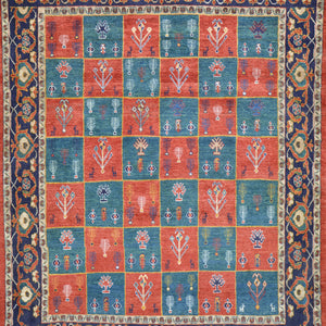 Hand-Knotted Vintage Tribal Kashkuli Design Handmade Rug (Size 5.0 X 6.2) Cwral-11448