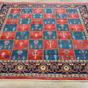 Hand-Knotted Vintage Tribal Kashkuli Design Handmade Rug (Size 5.0 X 6.2) Cwral-11448