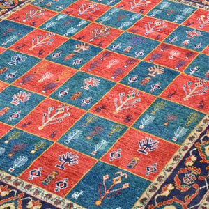 Hand-Knotted Vintage Tribal Kashkuli Design Handmade Rug (Size 5.0 X 6.2) Cwral-11448
