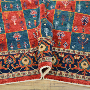 Hand-Knotted Vintage Tribal Kashkuli Design Handmade Rug (Size 5.0 X 6.2) Cwral-11448