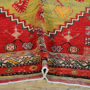 Hand-Knotted Vintage Tribal Turkish Design Handmade Rug (Size 4.9 X 6.3) Cwral-11454