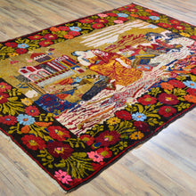 Load image into Gallery viewer, Hand-Knotted Vintage Turkish Pictorial Design Handmade Rug (Size 4.9 X 7.0) Cwral-11460