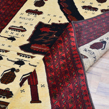 Load image into Gallery viewer, Hand-Knotted Afghan Turkoman War Design Handmade Rug (Size 4.2 X 6.4) Cwral-11463