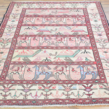 Load image into Gallery viewer, Hand-Woven Vintage Sumak Tribal Handmade Oriental Silk Rug (Size 4.0 X 6.1) Cwral-11466
