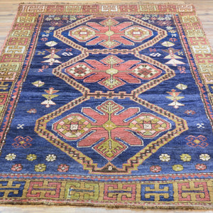 Hand-Knotted Vintage Turkish Traditional Design Handmade Rug (Size 4.0 X 6.7) Cwral-11469