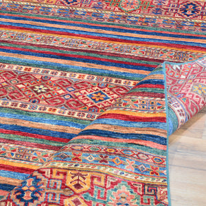 Hand-Knotted Kazak Khorjin Traditional Design Handmade Rug (Size 4.0 X 5.7) Cwral-11472