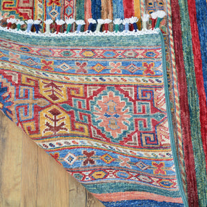 Hand-Knotted Kazak Khorjin Traditional Design Handmade Rug (Size 4.0 X 5.7) Cwral-11472