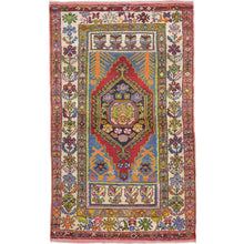 Load image into Gallery viewer, Hand-Knotted Vintage Turkish Tribal Design Handmade Wool Rug (Size 3.6 X 5.7) Cwral-11487