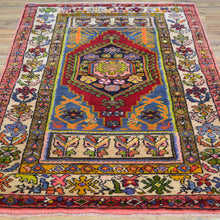Load image into Gallery viewer, Hand-Knotted Vintage Turkish Tribal Design Handmade Wool Rug (Size 3.6 X 5.7) Cwral-11487