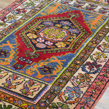 Load image into Gallery viewer, Hand-Knotted Vintage Turkish Tribal Design Handmade Wool Rug (Size 3.6 X 5.7) Cwral-11487