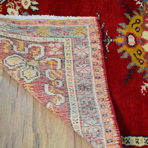 Hand-Knotted Vintage Turkish Tribal Design Handmade Rug (Size 2.10 X 5.9) Cwral-11490