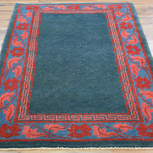 Hand-Knotted Nepalese Contemporary Design Handmade Wool Rug (Size 3.2 X 5.7) Cwral-11493