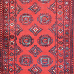 Hand-Knotted Balouchi Bokhara Design Handmade Wool Rug (Size 3.5 X 5.9) Cwral-11502