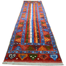 Load image into Gallery viewer, Hand-Knotted Vintage Kashkuli Tribal Design Handmade Wool Rug (Size 3.0 X 12.9) Cwral-11505