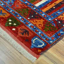 Load image into Gallery viewer, Hand-Knotted Vintage Kashkuli Tribal Design Handmade Wool Rug (Size 3.0 X 12.9) Cwral-11505