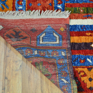 Hand-Knotted Vintage Kashkuli Tribal Design Handmade Wool Rug (Size 3.0 X 12.9) Cwral-11505
