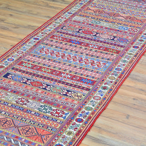 Hand-Woven Fine Sumak Tribal Handmade Oriental Wool Rug (Size 2.6 X 8.0) Cwral-11511