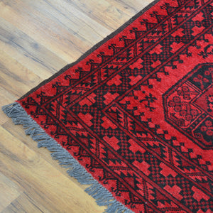 Hand-Knotted Tribal Vintage Turkoman Design Handmade Rug (Size 2.6 X 9.5) Cwral-11523