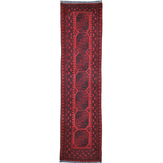 Hand-Knotted Tribal Vintage Turkoman Design Handmade Rug (Size 2.6 X 9.5) Cwral-11523
