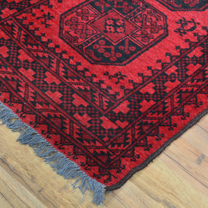 Hand-Knotted Tribal Vintage Turkoman Design Handmade Rug (Size 2.6 X 9.5) Cwral-11523