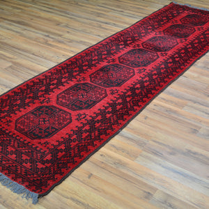 Hand-Knotted Tribal Vintage Turkoman Design Handmade Rug (Size 2.6 X 9.5) Cwral-11523