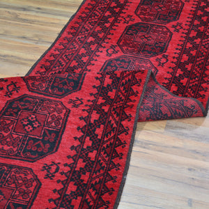 Hand-Knotted Tribal Vintage Turkoman Design Handmade Rug (Size 2.6 X 9.5) Cwral-11523