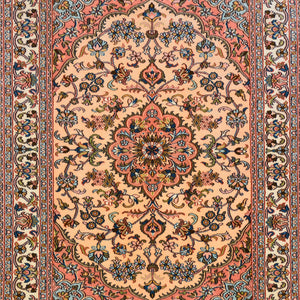 Hand-Knotted Kashmiri Silk Traditional Design Handmade Rug (Size 2.2 X 3.4) Cwral-11526