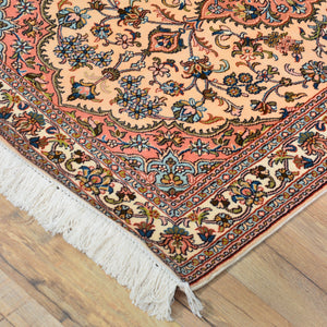Hand-Knotted Kashmiri Silk Traditional Design Handmade Rug (Size 2.2 X 3.4) Cwral-11526