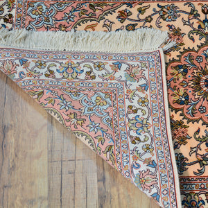 Hand-Knotted Kashmiri Silk Traditional Design Handmade Rug (Size 2.2 X 3.4) Cwral-11526