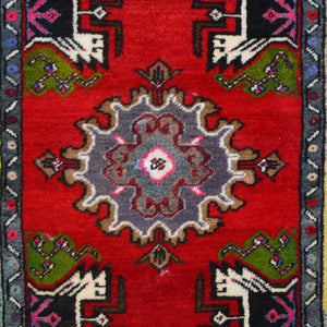 Hand-Knotted Vintage Traditional Turkish Design Handmade Rug (Size 1.7 X 3.0) Cwral-11529
