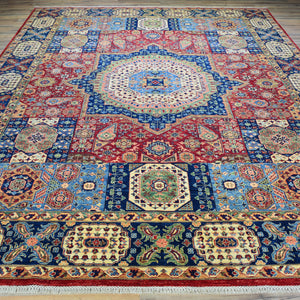 Hand-Knotted Fine Traditional Mumluk Design Handmade Rug (Size 9.1 X 12.1) Cwral-11541