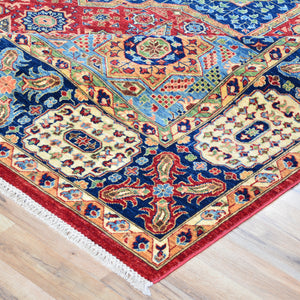 Hand-Knotted Fine Traditional Mumluk Design Handmade Rug (Size 9.1 X 12.1) Cwral-11541