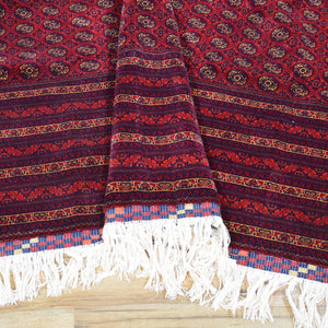 Fine Hand-Knotted Turkmen Tribal Traditional Wool Rug (Size 9.10 X 13.1) Cwral-11547