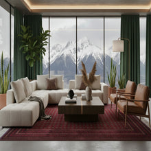 Load image into Gallery viewer, Red Afghan tribal area rug with geometric pattern, hand-knotted wool – Cwral-11550
