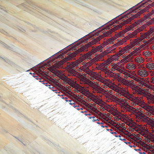 Fine Hand-Knotted Turkmen Tribal Traditional Wool Rug (Size 6.6 X 9.6) Cwral-11553