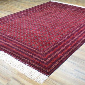 Fine Hand-Knotted Turkmen Tribal Traditional Wool Rug (Size 6.6 X 9.6) Cwral-11553