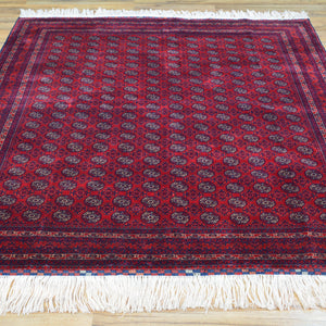 Fine Hand-Knotted Turkmen Tribal Traditional Wool Oriental Rug (Size 4.11 X 6.5) Cwral-11556