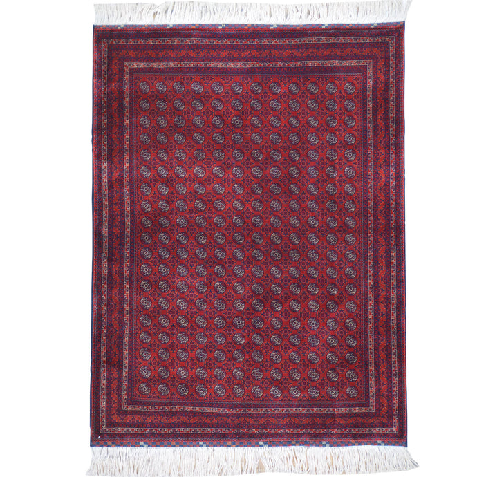 Fine Hand-Knotted Turkmen Tribal Traditional Wool Oriental Rug (Size 4.11 X 6.5) Cwral-11556