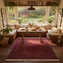 Load image into Gallery viewer, Turkmen Tribal Traditional Wool Oriental Rug 5x7 - Classic World Rugs Santa Fe
