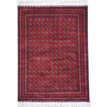 Load image into Gallery viewer, Fine Hand-Knotted Turkmen Tribal Traditional Wool Oriental Rug (Size 4.11 X 6.6) Cwral-11559