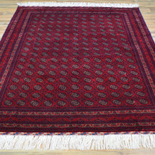 Load image into Gallery viewer, Fine Hand-Knotted Turkmen Tribal Traditional Wool Oriental Rug (Size 4.11 X 6.6) Cwral-11559