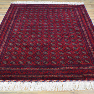 Fine Hand-Knotted Turkmen Tribal Traditional Wool Oriental Rug (Size 4.11 X 6.6) Cwral-11559